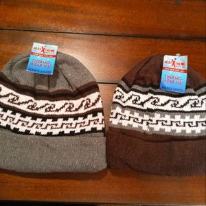 2 Heat Xtreme one size fits all Thermo Fleece lined beenies